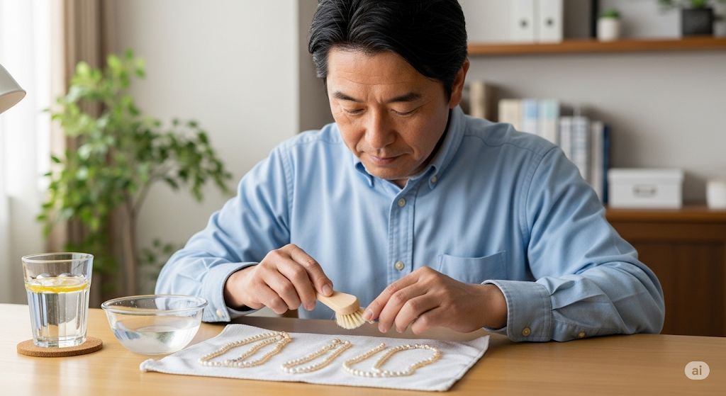 自宅での古い真珠クリーニング｜基本と注意点
