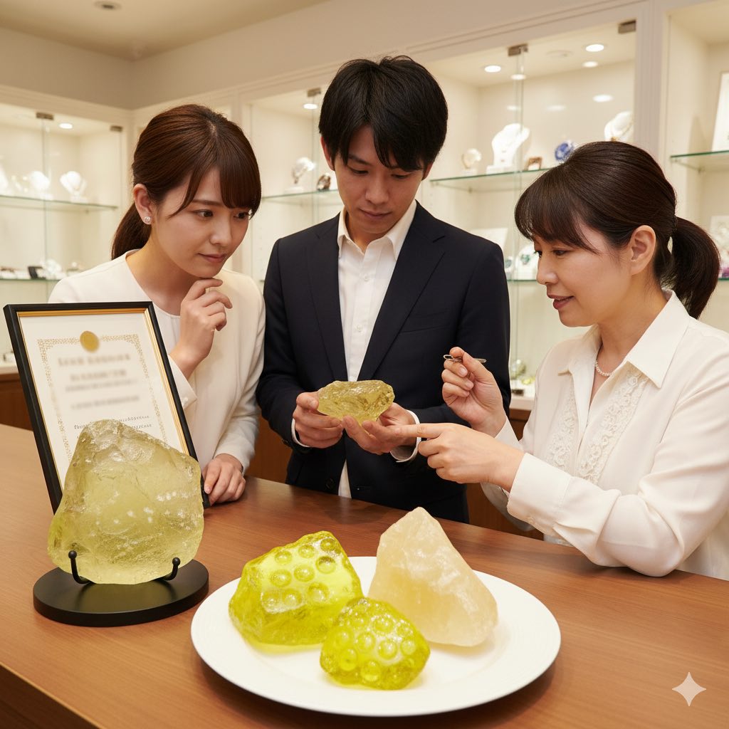 購入前に知るべきリビアングラスと偽物の見分け方
